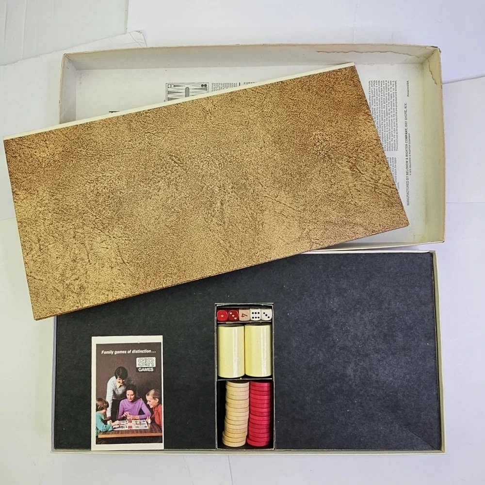 Vintage 1975 Selchow & Righter Backgammon Board Game Retro Bird Design No 1109 - Picture 3 of 11